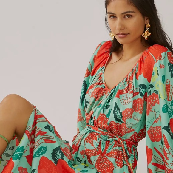 Farm x Anthropologie Poppy Print Maxi Dress - Picture 4 of 12